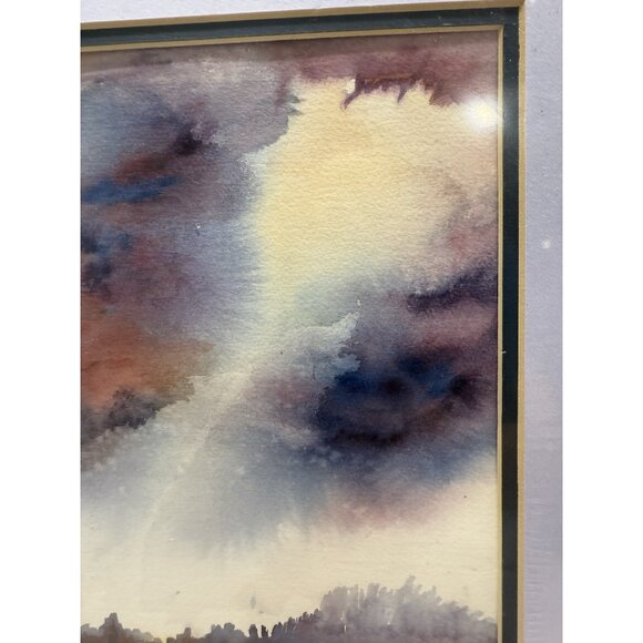 Original Southwest Desert Landscape Watercolor Painting With Double Mat - Picture 5 of 9